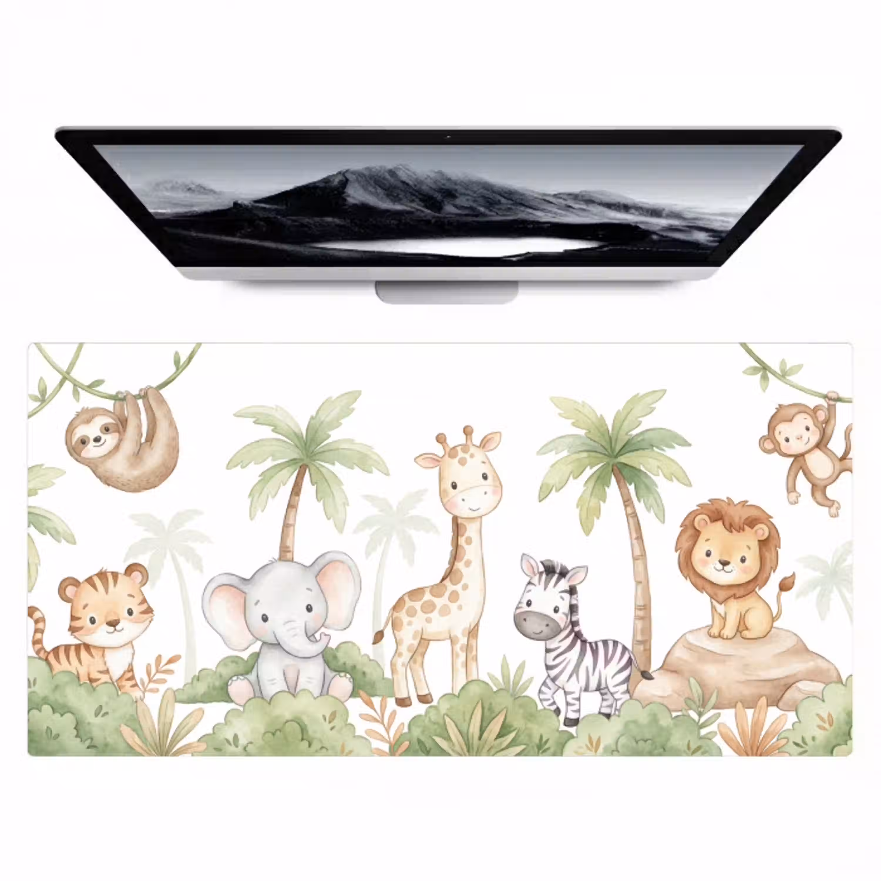 Dieren - Jungle - Pastel Muismat XXL klein -zzz3d