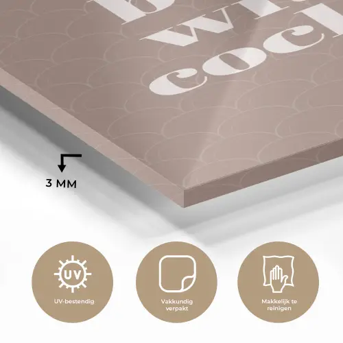 Cocktail - Tekst - Patroon - Wit plexiglas 5mm klein -sfeer2