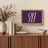 Oh hi - Paars - Minimalistisch Light Box met kabel (Tafellamp) klein -sfeer2