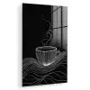 Lijntekening - Koffiekop - Zwart plexiglas 5mm klein -zzzproduct_nieuw