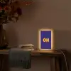 Blauw - Geel - OH - Schaduw Light Box met kabel (Tafellamp) klein -sfeer4