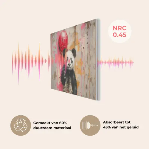 Graffiti - Panda - Ballon - Street art - Banksy PET vilt klein -USP_NL