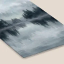 Bos - Meer - Mist - Natuur - Grijs fotolijst zwart zonder passe partout klein -zsfeer6