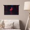 Flamingo - Roze - Neon - Licht Wandkleed katoen klein -sfeer4