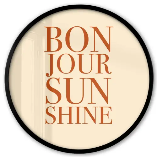Oranje - Quote - Sun Fotolijst rond zonder passe partout klein -3d