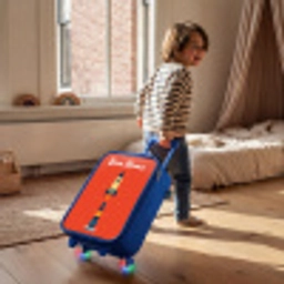Raket - Sterren - Planeten Kinderkoffer - Blauw klein -sfeer1