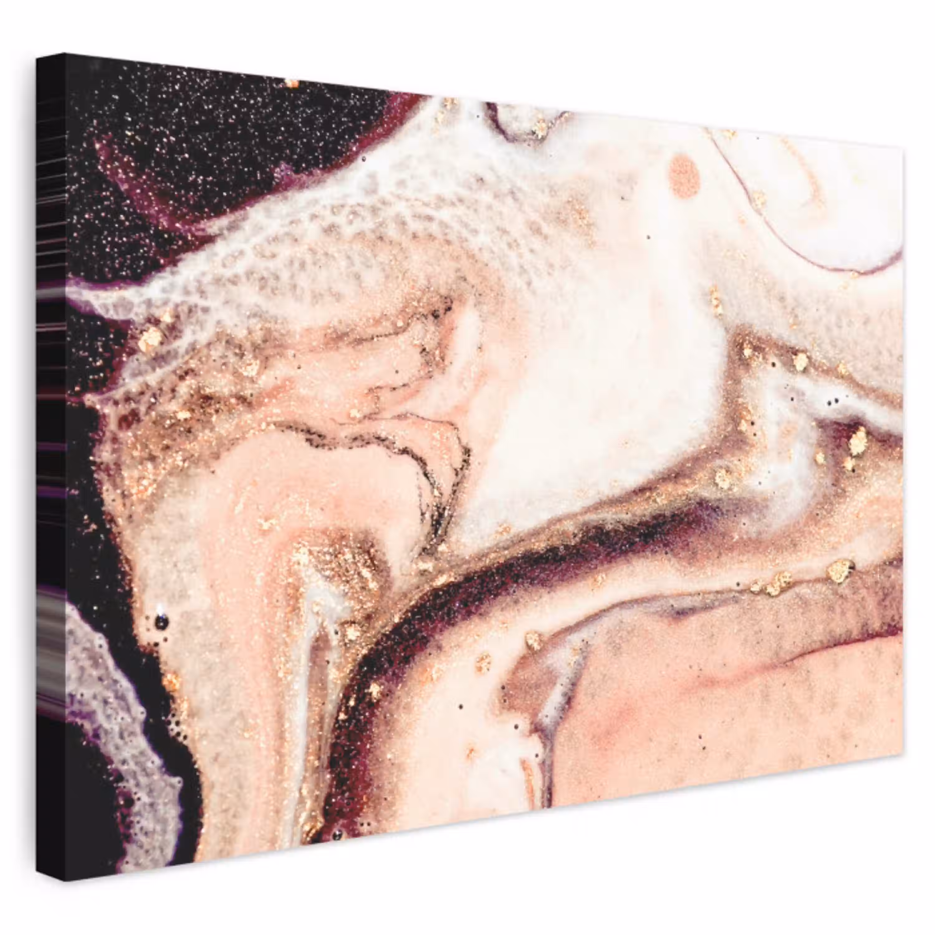 Steen - Marmer - Edelsteen - Abstract - Natuur - Roze Tuinposter op houten frame 2 cm dik klein -3d