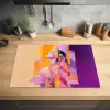 Abstract - Portret - Vrouw - Kleurrijk Inductie beschermer vinyl 3mm klein -sfeer5
