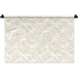 Abstract - Ruit - Beige Wandkleed katoen klein 269 -zz3d