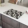 Modern - Monstera - Zwart Inductie beschermer vinyl 3mm klein 276 -sfeer8