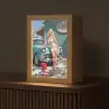 Auto - Vrouw - Groen Light Box met kabel (Tafellamp) klein -z3d_website