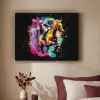 Graffiti - Sport - Paard rensport - Paardrijden Textielframe zwart klein -sfeer1