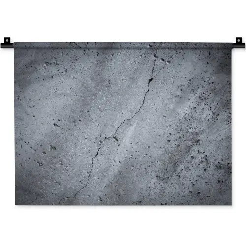 Beton - Grijs - Scheur Wandkleed katoen klein -zz3d