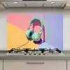 Koptelefoon - Mintgroen - Draad keuken achterwand spatscherm klein -3d_website