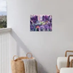 Park - Bomen - Bloemen - Gebouwen tuinposter los doek klein -sfeer8