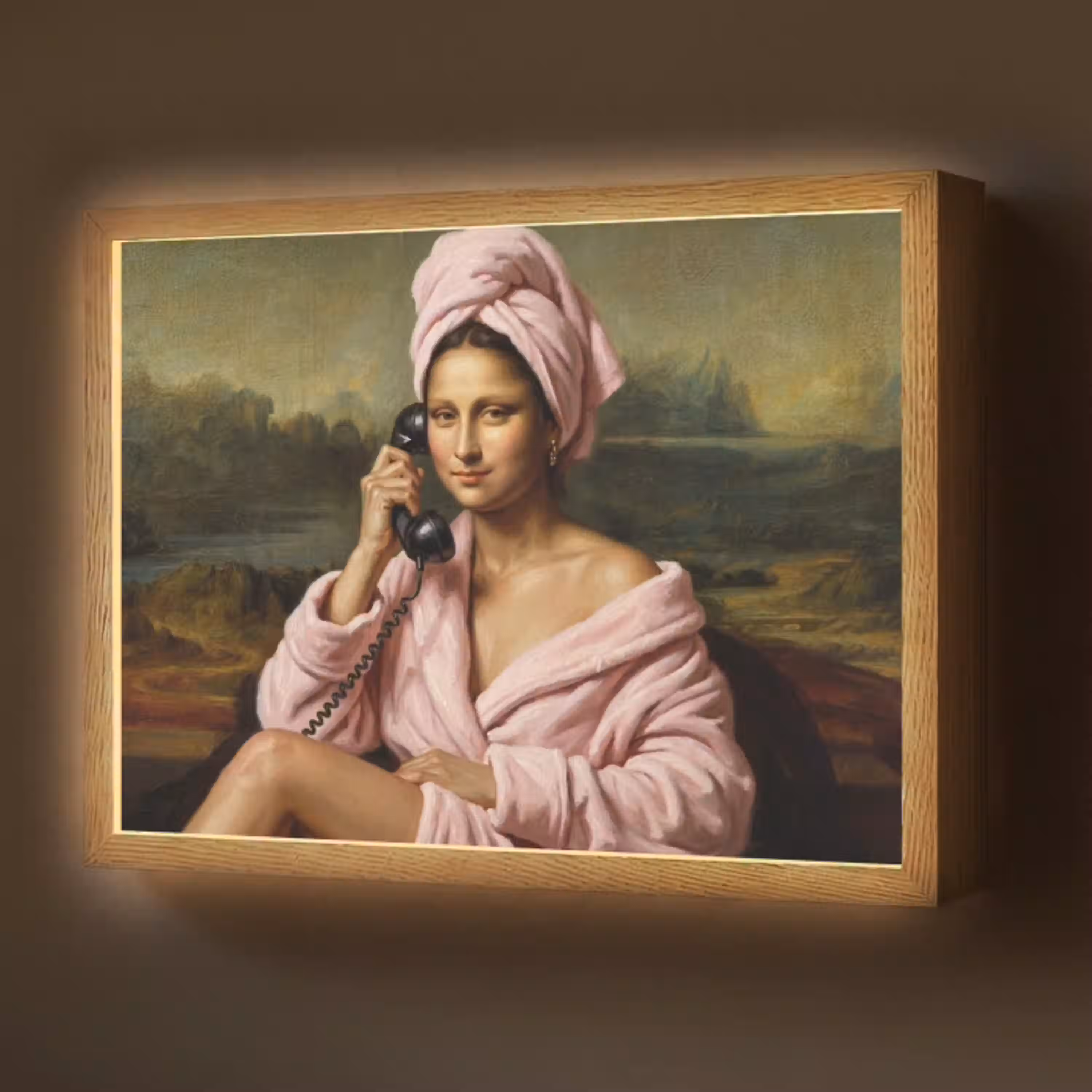 Mona - Klassiek - Roze Light Box met batterij (Wandlamp) middel -z3d_website