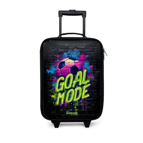 Neon - Graffiti - Voetbal - Kleurrijk Kinderkoffer - Zwart klein -3d