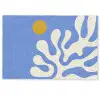 Minimalistisch - Organisch patroon - Blauw Deurmat klein -zkaufland3d