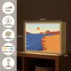 Landschap - Bergen - Zon - Zee Light Box met batterij (Wandlamp) middel -USP_websiteoverzichtNL