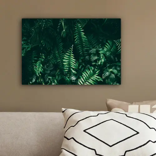 Bladeren - Jungle - Natuur - Tropisch - Planten canvas 2cm klein -sfeer3