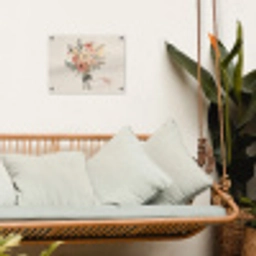 Bloemen - Quote - Beige - Lint tuinposter los doek klein -sfeer7
