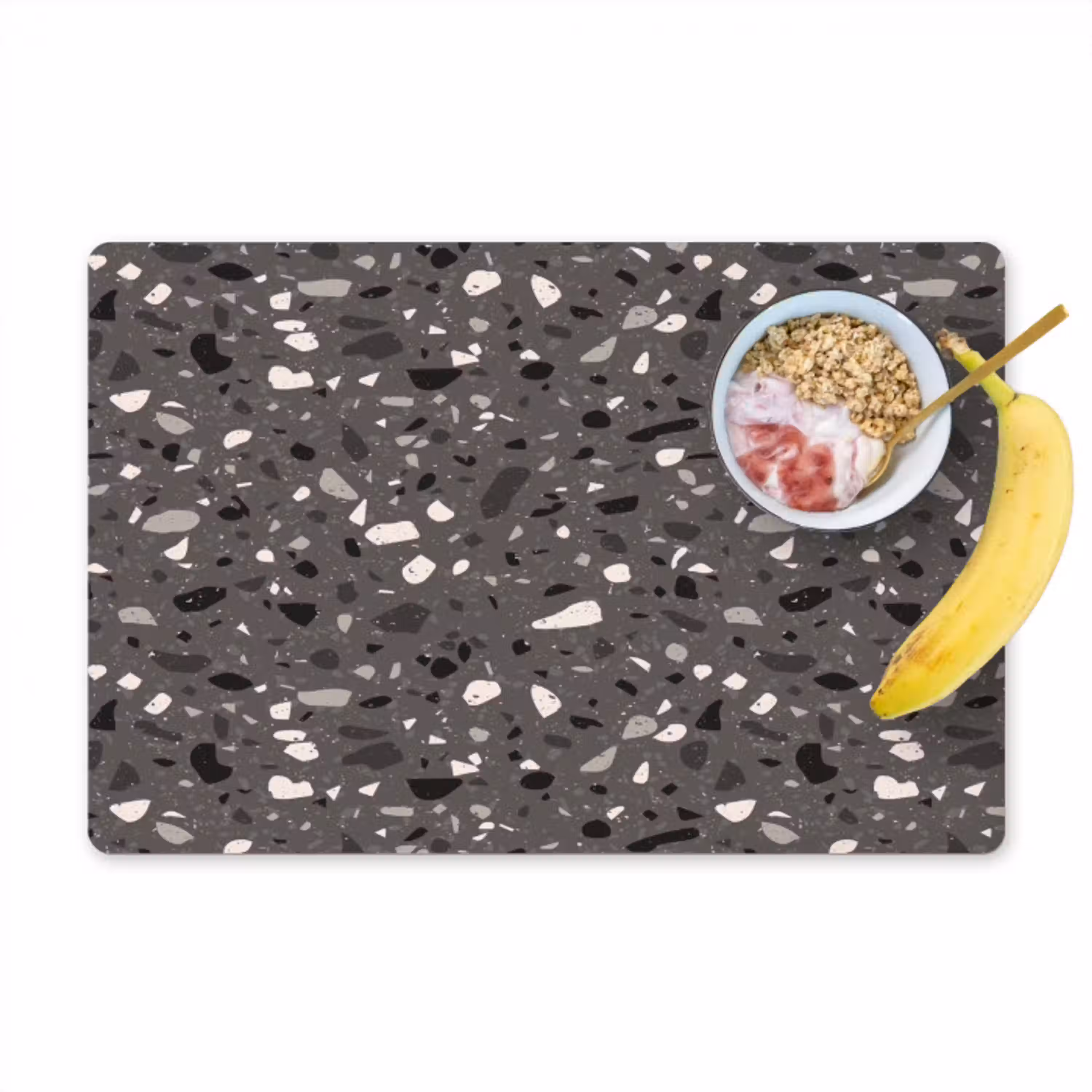 Terrazzo -  Patroon - Grijs Placemat vinyl groot 368 -zzzproduct_Kitchenyeah-website