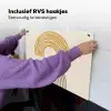 Bogen - Lijnen - Oranje - Minimalistisch Inductie beschemer met haakjes klein -ky-ophangen-nl