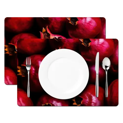 Granaatappel - Rood - Fruit Placemat vinyl groot -zzsfeer2_Kitchenyeah-website