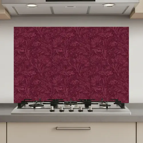 Bladeren - Patroon - Paars keuken achterwand spatscherm klein 900 -3d_website
