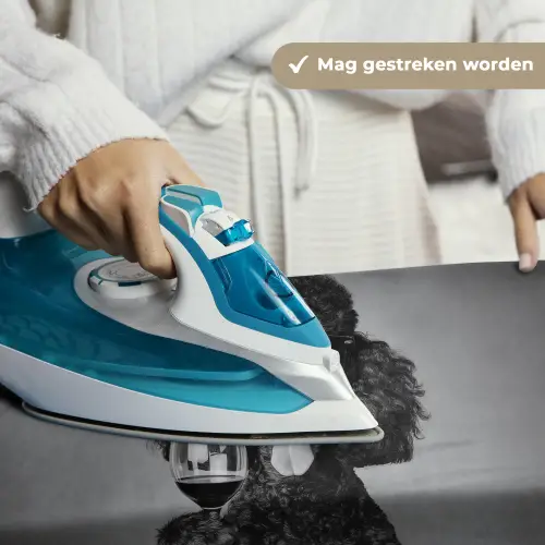 Hond - Krullen - Zonnebril - Wijn Wandkleed katoen klein -sfeer9