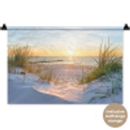 Strand - Zon - Duin - Gras - Zand - Horizon Wandkleed katoen klein -t3d_DE
