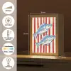 Vissen - Verticale strepen - Blauw - Rood Light Box met kabel (Tafellamp) klein -USP_NL