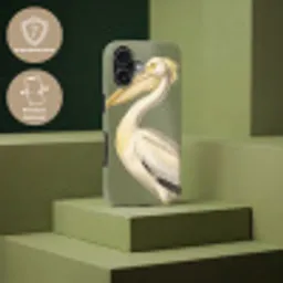 Pelikaan - Wit - Vogel - Klassiek - Natuur Toughcase MagSafe Apple iPhone 17 klein -USP_PrintM_NL