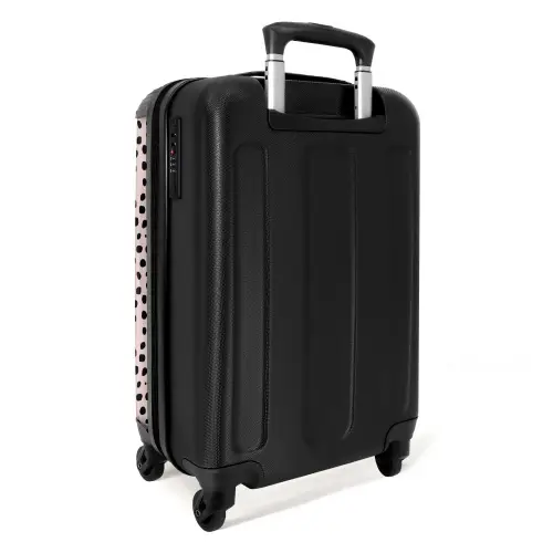 Dalmatiërpatroon op zachtroze NBS - Handbagage koffer - Kinderen Unisex middel -achterkant