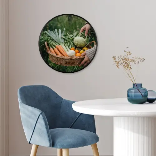Veld - Groenten - Biologisch - Oogst Fotolijst rond zonder passe partout klein -sfeer2