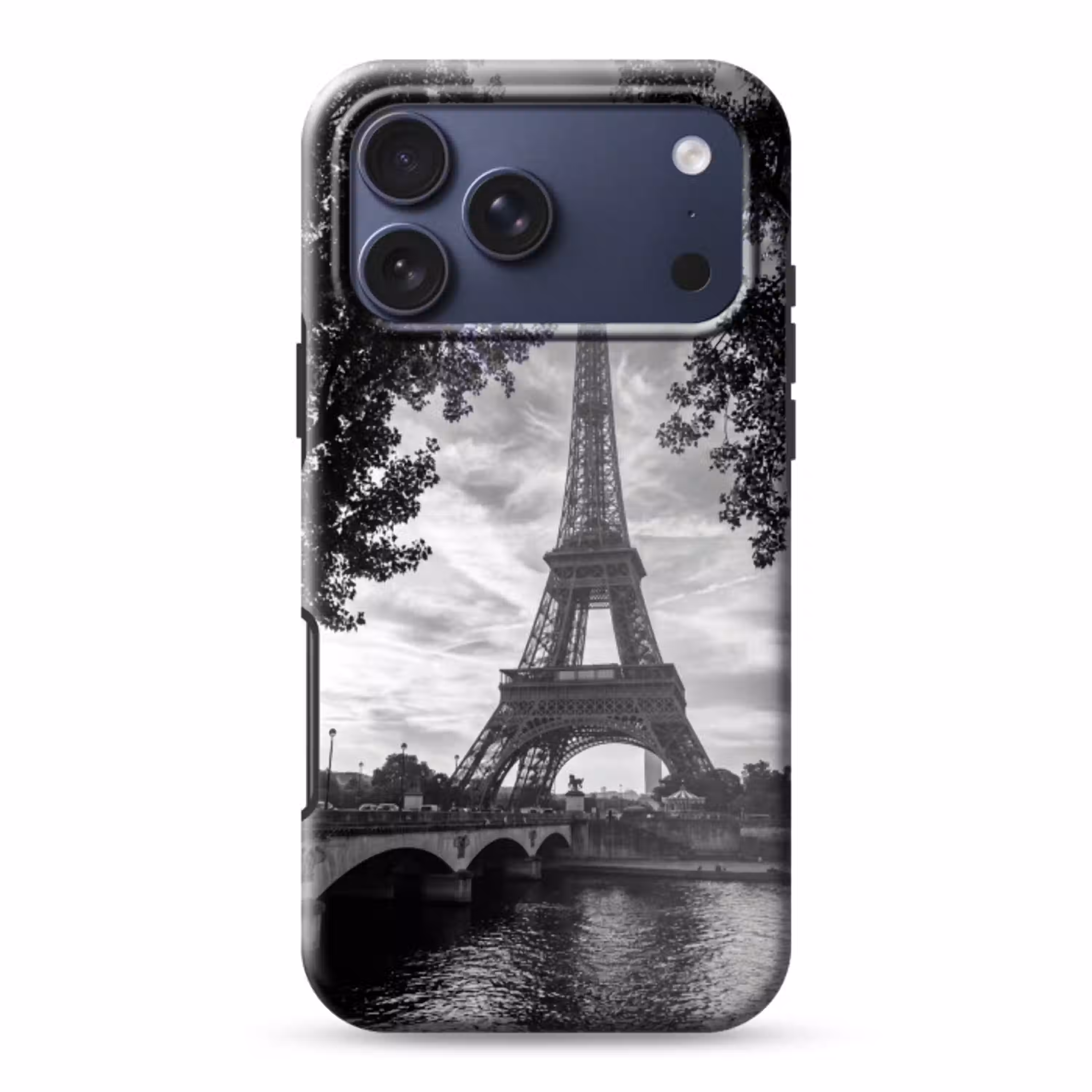 Eiffeltoren - Parijs - Rivier - Architectuur - Zwart-wit Toughcase MagSafe Apple iPhone 17 Pro Max klein -3d