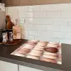 Macarons - Beige - Bruin Inductie beschermer vinyl 3mm middel -sfeer3