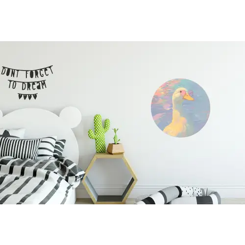 Eend - Zonnebril - Water Wandcirkel aluminium klein -kinderkamer