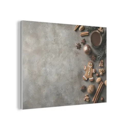 Winter - Kerst - Beton - Gingerbread man PET vilt klein -3d