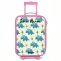 Dinos - Patroon - Natuur Kinderkoffer - Roze klein -3d