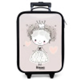 Prinses met krulletjes Kinderkoffer - Zwart klein -zzz_website3d
