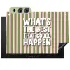 What's the best that could happen - Strepen - Groen - Roze Inductie beschemer met haakjes klein -3d
