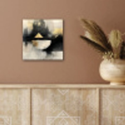 Abstract - Zwart - Verf - Modern aluminium wit klein -sfeer4