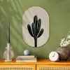 Cactus - Subtiel - Groen Wandcirkel Ovaal Forex klein -sfeer2