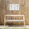 Marmer - Zwart - Dramatisch - Wit Tuinposter op houten frame 2 cm dik klein 845 -sfeer4
