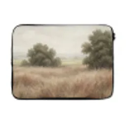 Landschap - Minimalistisch - Beige laptophoes neopreen klein -3d