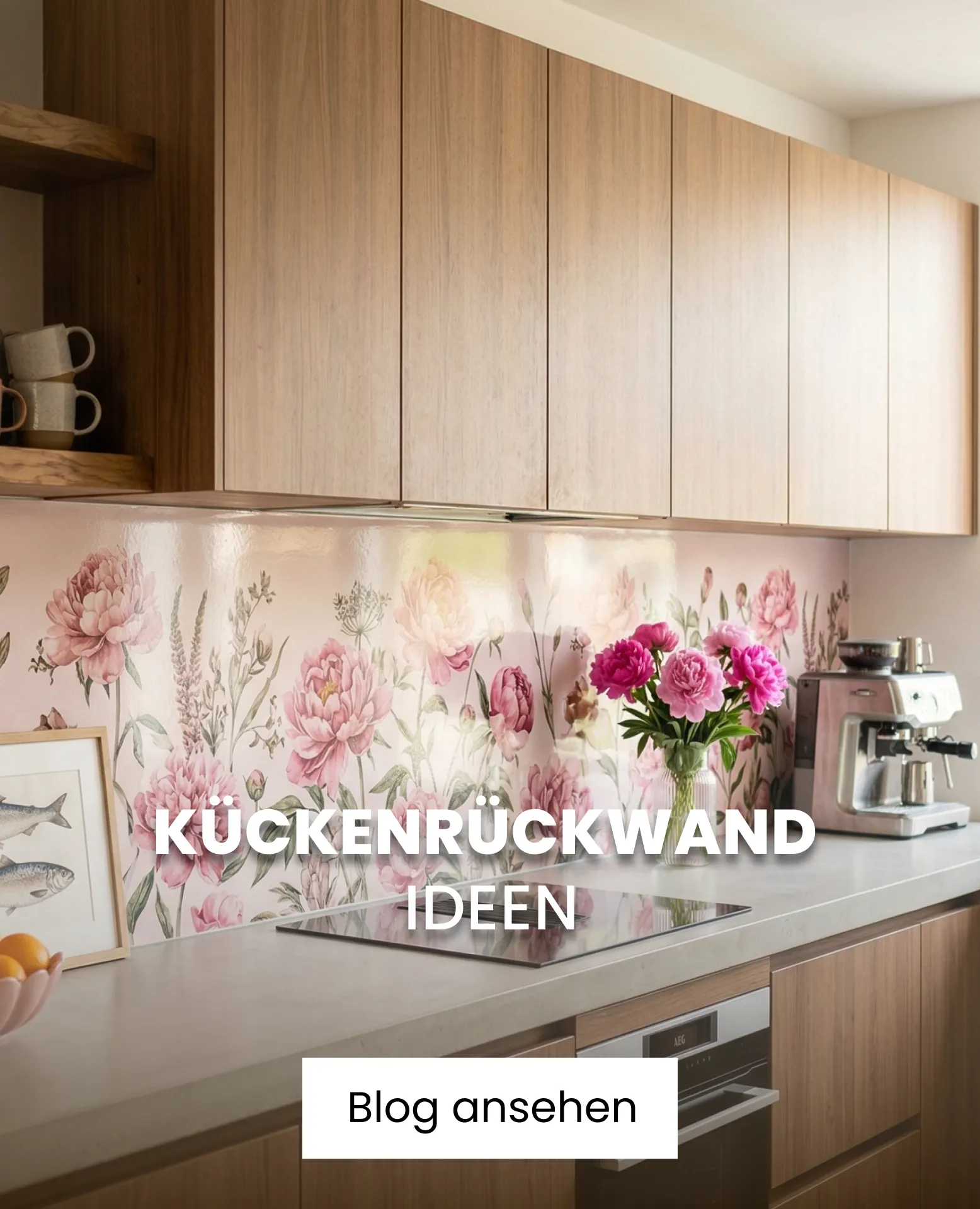 Küchenrückwand Ideen blume