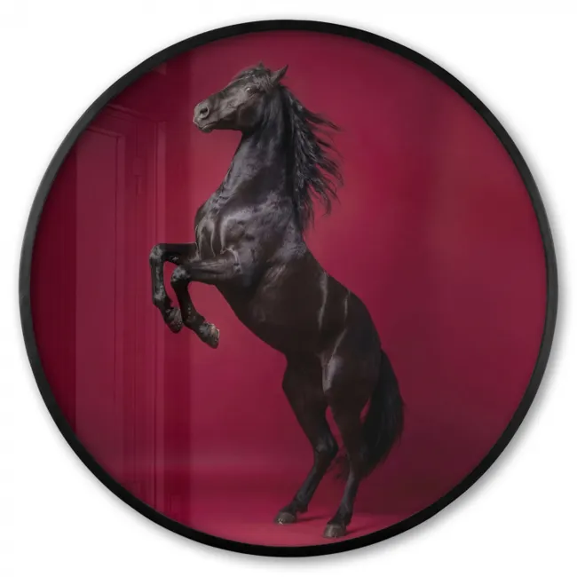 Ronde fotolijst - Hengst - Steigert - Rood