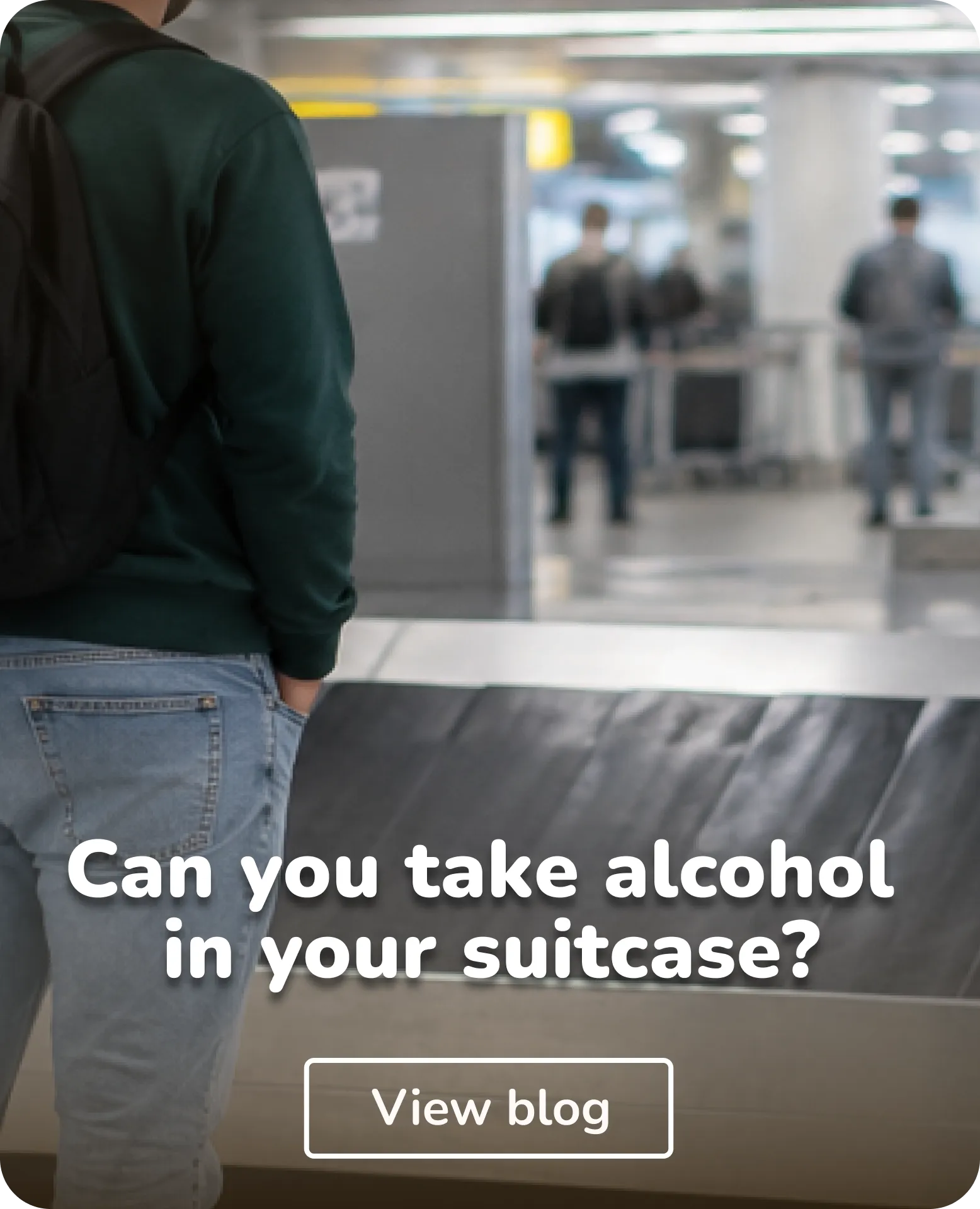 man waiting for suitcase