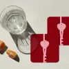 Love - Hart - Rood onderzetter kurk middel -sfeer4